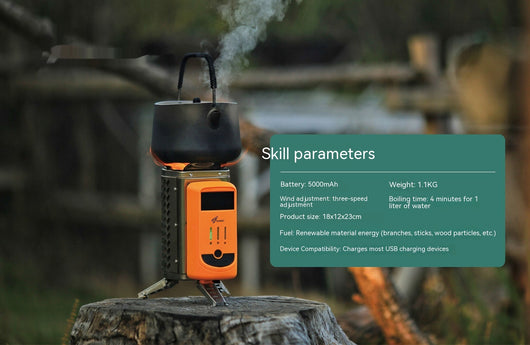 Estufa de Camping Plegable con Generador Térmico y Detección Inteligente - Image 14