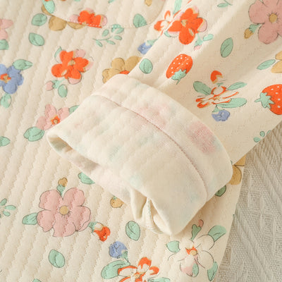 Pijama Acolchado Tres Capas Mujer Suelto Solapas Calorías Ropa de Casa - Image 56