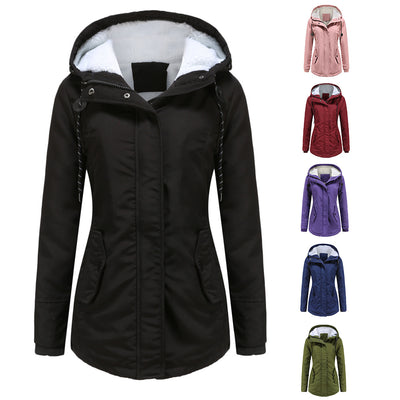 Abrigo de Invierno para Mujer Talla Europea Acolchado con Forro de Terciopelo - Image 11