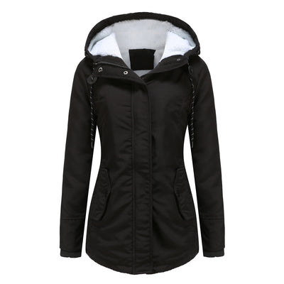 Abrigo de Invierno para Mujer Talla Europea Acolchado con Forro de Terciopelo - Image 13