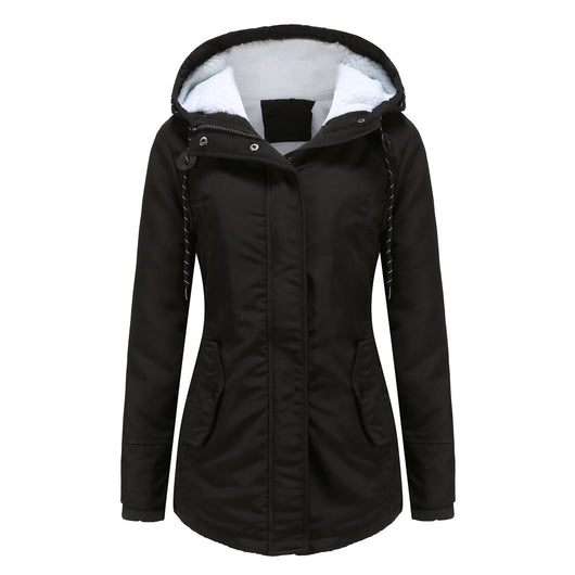 Abrigo de Invierno para Mujer Talla Europea Acolchado con Forro de Terciopelo - Image 13
