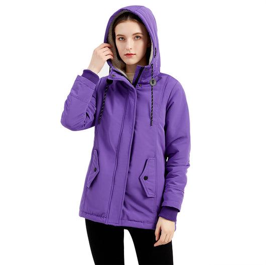 Abrigo de Invierno para Mujer Talla Europea Acolchado con Forro de Terciopelo - Image 14