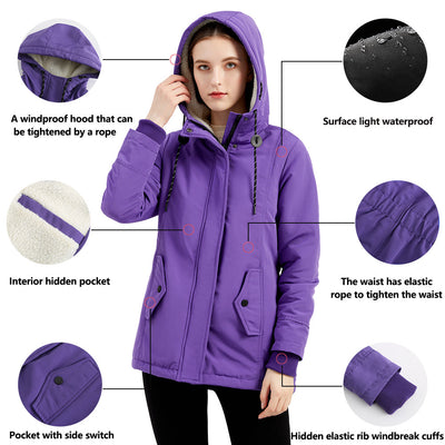 Abrigo de Invierno para Mujer Talla Europea Acolchado con Forro de Terciopelo - Image 19