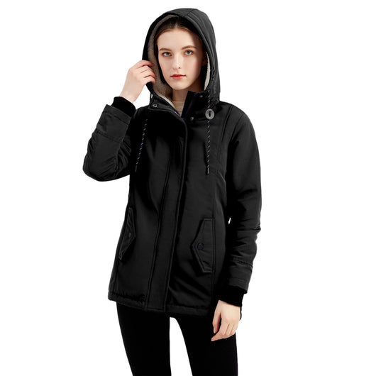 Abrigo de Invierno para Mujer Talla Europea Acolchado con Forro de Terciopelo - Image 20