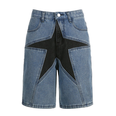 Jeans para Mujer con Parches de Contraste y Estrella de Cinco Puntas - Image 13