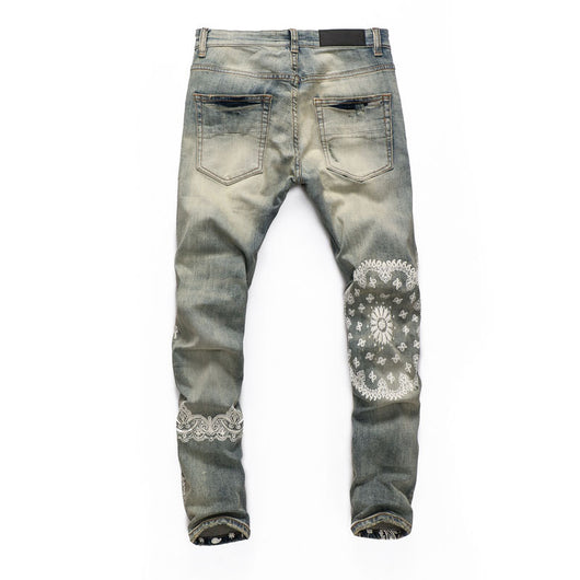 Jeans Vintage Desgastado con Estilo para Hombre - Image 12