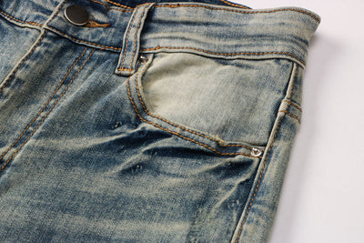 Jeans Vintage Desgastado con Estilo para Hombre - Image 15
