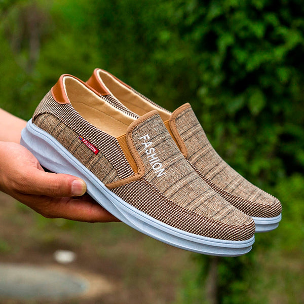 Zapatos Cómodos de Tela para Hombre - Diseño Slip-On sin Esfuerzo