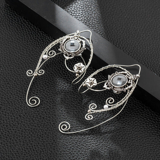 Aretes Vintage de Pétalos sin Perforación - Clip para Oreja - Image 16