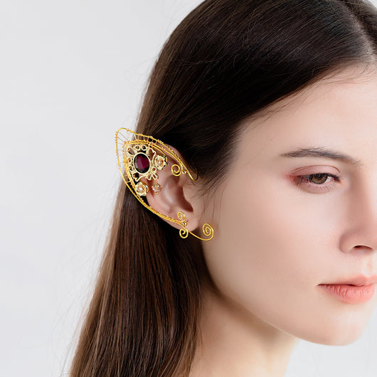 Aretes Vintage de Pétalos sin Perforación - Clip para Oreja - Image 17