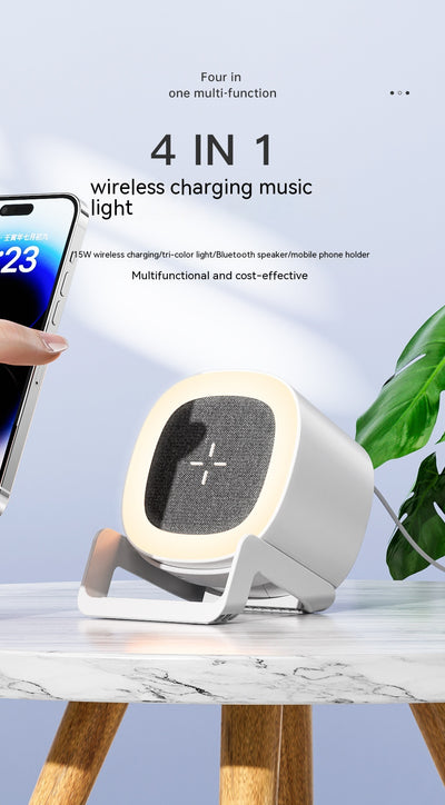 Soporte Móvil 4 en 1 con Carga Inalámbrica y Bluetooth - Image 6