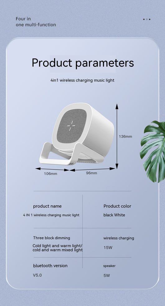 Soporte Móvil 4 en 1 con Carga Inalámbrica y Bluetooth - Image 19