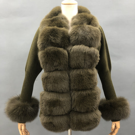 Cardigan Tejido para Mujer con Cuello de Zorro Desmontable - Otoño e Invierno - Image 14