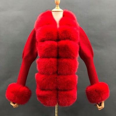 Cardigan Tejido para Mujer con Cuello de Zorro Desmontable - Otoño e Invierno - Image 16