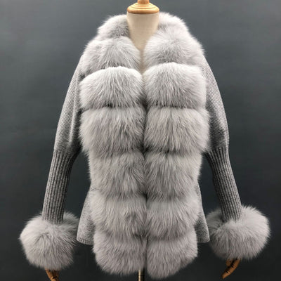 Cardigan Tejido para Mujer con Cuello de Zorro Desmontable - Otoño e Invierno - Image 18