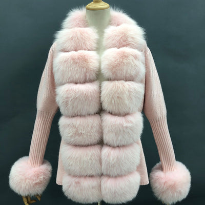 Cardigan Tejido para Mujer con Cuello de Zorro Desmontable - Otoño e Invierno - Image 20