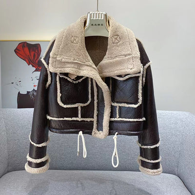 Abrigo de Piel para Niña con Cuello Mao Acolchado - Image 10