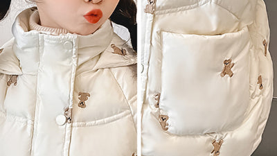Abrigo Acolchado para Niñas con Bordados - Largo y Grueso - Image 13