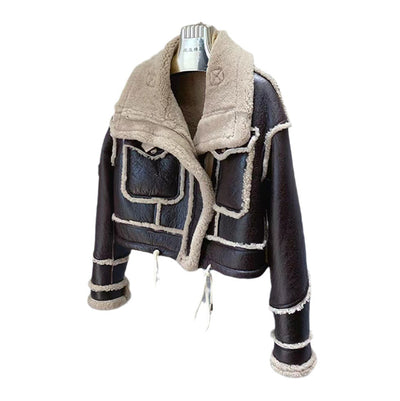 Abrigo de Piel para Niña con Cuello Mao Acolchado - Image 14