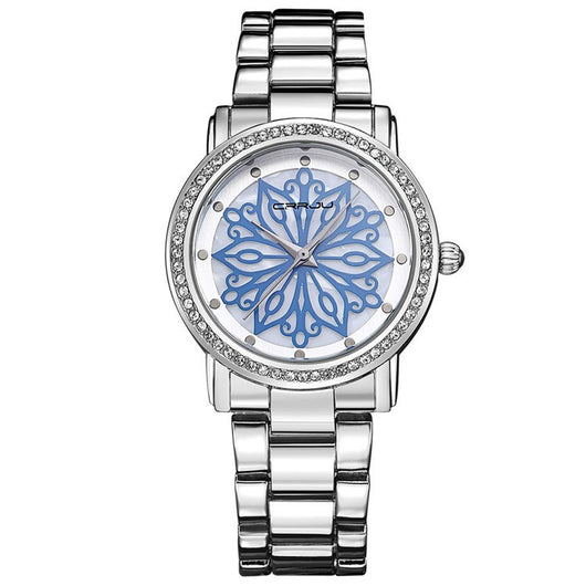 Reloj Elegante para Mujer con Banda de Acero y Diamantes - Image 8