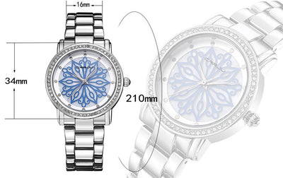 Reloj Elegante para Mujer con Banda de Acero y Diamantes - Image 13