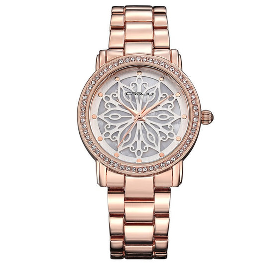 Reloj Elegante para Mujer con Banda de Acero y Diamantes - Image 16