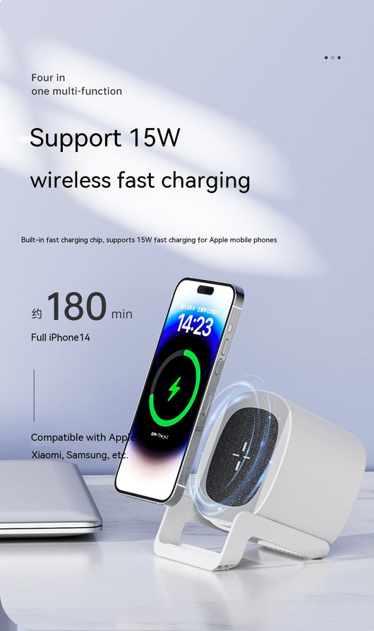 Soporte Móvil 4 en 1 con Carga Inalámbrica y Bluetooth - Image 25
