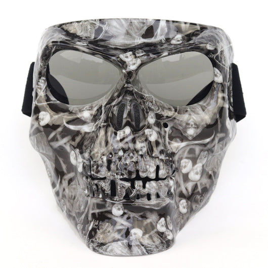 Máscara Cráneo para Motociclista con Gafas Integradas - Image 8