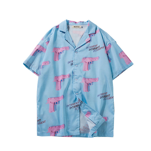 Camisa Hawaiana para Hombre con Estampado Completo - Cuello Vuelto Estilo Verano
