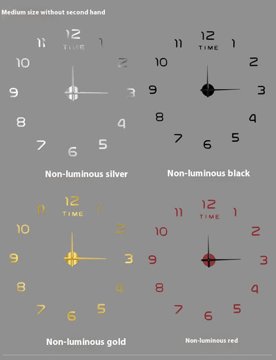 Reloj de Pared Silencioso con Luz Nocturna y Adhesivos Decorativos - Image 11