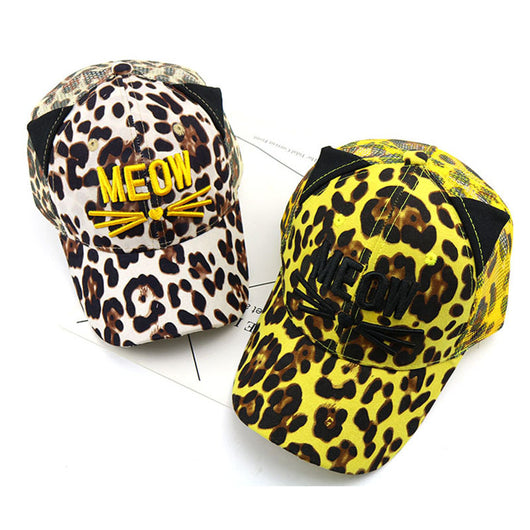 Gorra de Béisbol Infantil Estampado Leopardo con Bordado de Gato - Image 18