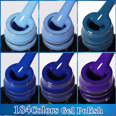 Set de 184 Colores de Esmalte Gel Profesional con Base y Top Coat Sin Lavado - Image 48