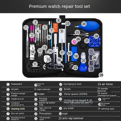 Kit Profesional de Reparación de Relojes - Herramientas Completas para Mantenimiento y Cambio de Batería - Image 14
