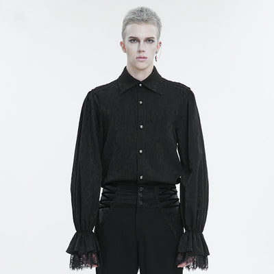 Camisa Gótica de Manga Larga con Volantes para Hombre - Image 21