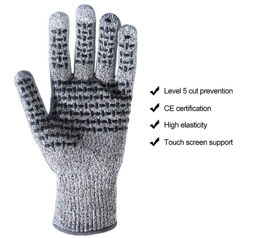 Guantes de Trabajo Táctiles Resistentes a Cortes con Tres Dedos - Image 9