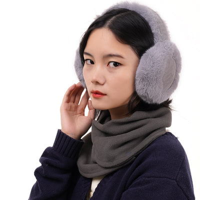 Orejeras Plegables de Felpa para Mujer - Abrigo Otoño e Invierno - Image 12