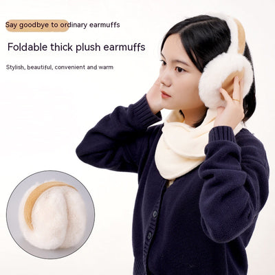 Orejeras Plegables de Felpa para Mujer - Abrigo Otoño e Invierno - Image 13