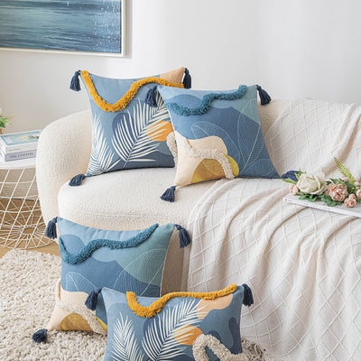 Funda de Almohada Decorativa Morandi con Textura Acolchada