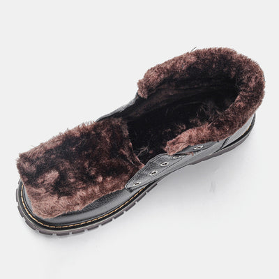 Botas de Nieve para Hombre Talla Grande en Cuero Genuino con Forro Polar - Image 11
