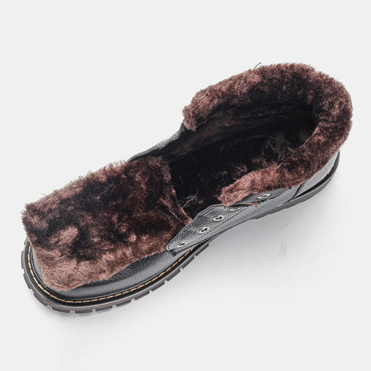 Botas de Nieve para Hombre Talla Grande en Cuero Genuino con Forro Polar - Image 11