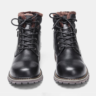 Botas de Nieve para Hombre Talla Grande en Cuero Genuino con Forro Polar - Image 13