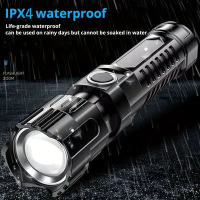 Linterna LED Recargable USB con Zoom para Camping y Exterior - Image 9