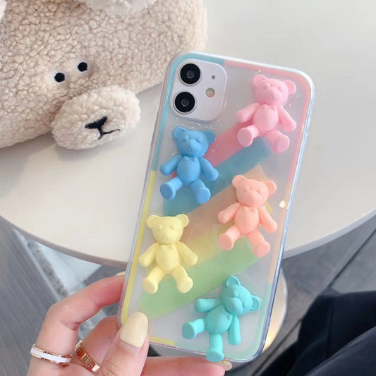 Funda para iPhone Diseño Osito Macaron - Protección y Estilo
