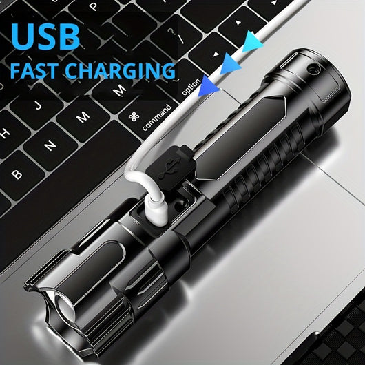 Linterna LED Recargable USB con Zoom para Camping y Exterior - Image 22