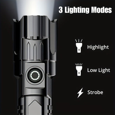 Linterna LED Recargable USB con Zoom para Camping y Exterior - Image 24
