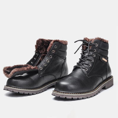 Botas de Nieve para Hombre Talla Grande en Cuero Genuino con Forro Polar - Image 19