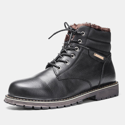 Botas de Nieve para Hombre Talla Grande en Cuero Genuino con Forro Polar - Image 24