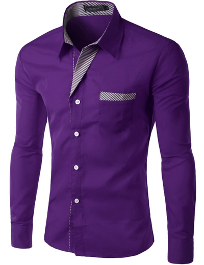Camisa Manga Larga Clásica para Hombre - Estilo Europeo y Americano - Image 10