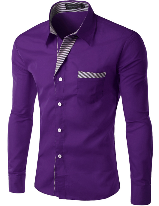 Camisa Manga Larga Clásica para Hombre - Estilo Europeo y Americano - Image 10