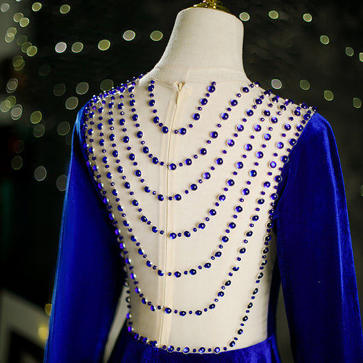 Vestido Francés de Terciopelo con Mangas Largas para Mujer - Image 8